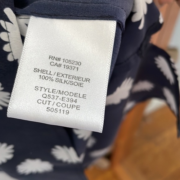 Equipment Spotted Daisy Owen Silk Dress - Navy - Picture 5 of 6